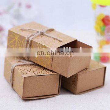 2016 hotsale Gold Foil Leaf Favor Box wholesale