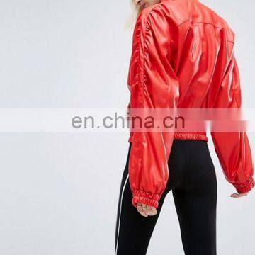 Manufacturer Price Custom Men Women Motorcycle pu Leather Jacket photo-3