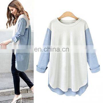 Summer Loose Casual Cotton Long Sleeve T Shirt Blouse Ladies Tops Stylish Shirts