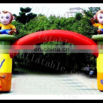 new design inflatable monkeys decoration arch animal zoo arch welcome arch