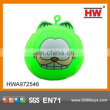 Funny flashing fluffy ball light up animal puffer ball