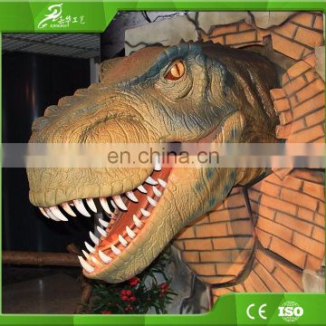 Wall decoration attractive custom robot realistic dinosaurs head