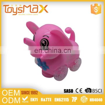 Newest Customizable Plastic Walking Pink Elephant Toy