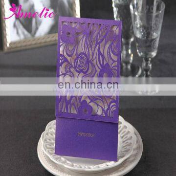 ACW2020 Purple Laser Cut Paper Imported Paper For Invitation