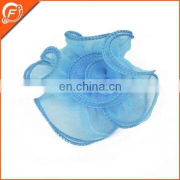 fashion blue organza handmade flower for summer dress