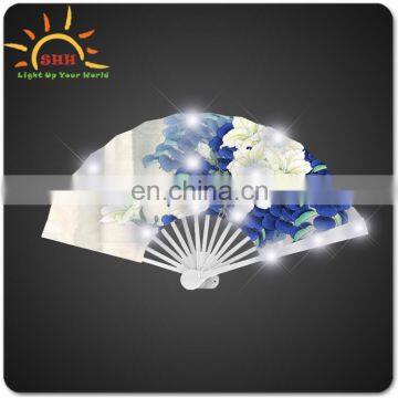 new products 2016 innovative products hand held folding fans with LED lights