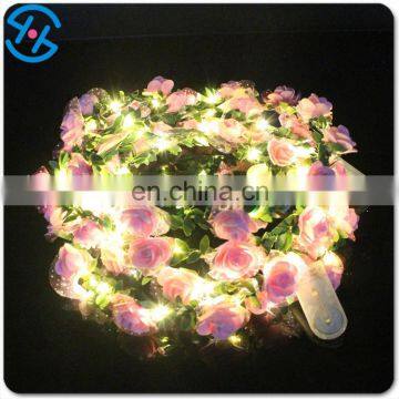 Light up artificial rose flowers for festive