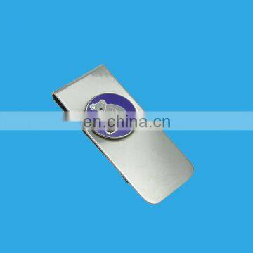 Factory making money clip with enamel logo