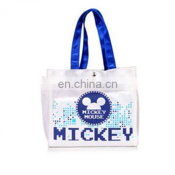 Wholesale Satin Material Cheap Reusable cute cartoon printed logo Shopping Bags