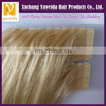 High quality skin weft remy european tape hair extensions