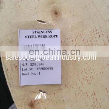 7x19-5/6mm Non Magnetic Stainless Steel Wire Rope 316 Manufacturer photo-5