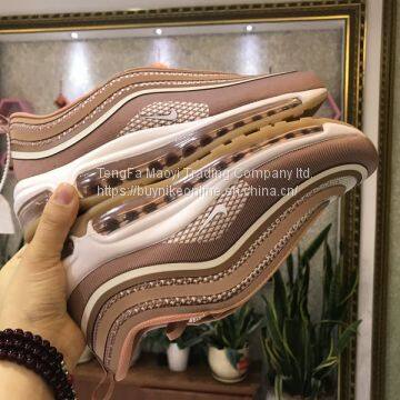 Nike Air Max 97 in Pink nike shoes with gold swoosh