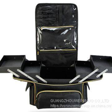 Make Up Bag For Travel Storage Bags Waterproof Makeup Bag Cosmetic Case Brush Holder With Adjustable Divider- Soft Cosmetic Case photo-5