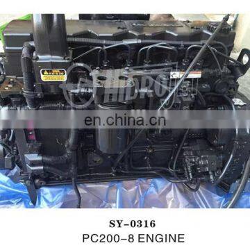 High quality excavator diesel engine PC200-8 engine assy