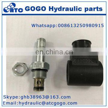 SV08-20 Poppet Type Normally Closed Solenoid Operated With Manual Valve SV08-22 24VDC Hydraulic Valve photo-2