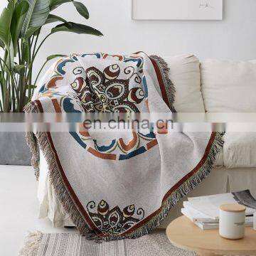 RAWHOUSE boho rug woven  cotton blanket bohemian throw rug