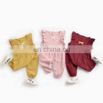 Baby clothes autumn and winter baby  autumn newborn cotton long crawl bow crawl clothes