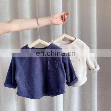 2020 children's winter clothing new girls autumn Korean version of wool children's lamb hoodie