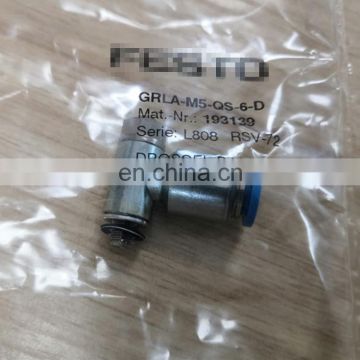 FESTOs  Air Flow Control Valve air valve connector GRLA-M5-QS-6-D 193139