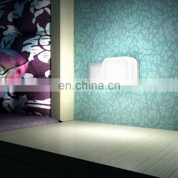 220V Square LED Smart Light Sensor Night Light Plug In Wall Lamp Kids Bed Room Bathroom Toilet Stairs Nightlight Lighting photo-2