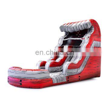 Red and Gray Marble Inflatable Water Slides For Kids, Commercial Inflatable Waterslide