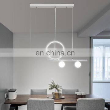 Nordic minimalist art restaurant chandelier Creative personality circle bar table chandelier