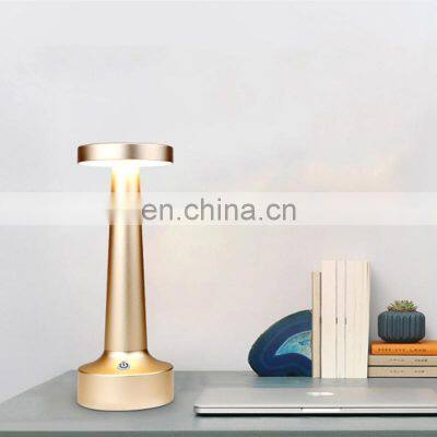 Aluminium home decorative dumbbell shape table lamp adjustable brightness reading led desk lamp