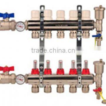 floor radiant heating manifold of brass