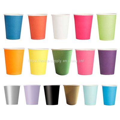 Solid Color Party Disposable Drinking Wedding Birthday Decoration Suppliers 17 Colors Paper Cups 20 Pcs/bag photo-2