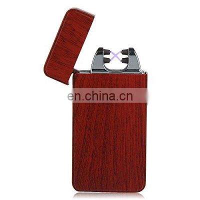 Marble Wooden Double Arc USB Cigarette Lighter Customsized USB Flameless Plasma Lighter