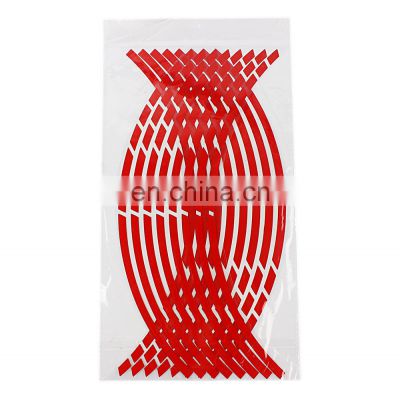 16 Strips Motorcycle Accessories 7 Colors Car Styling Decals 17 Or 18 Inch Stickers Wheel Rim Sticker Reflective Tape Retro