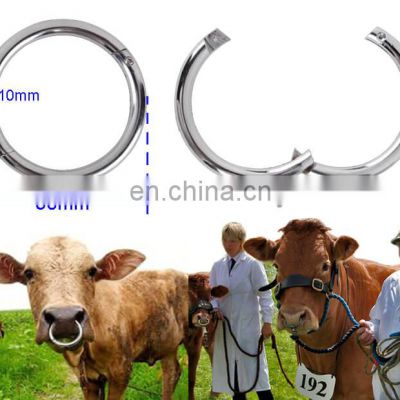 Cow nose ring bull nose ring holder metal stainless steel bull ring