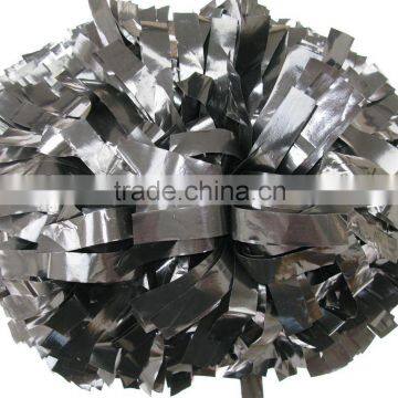 Black Wet Look Pom Poms