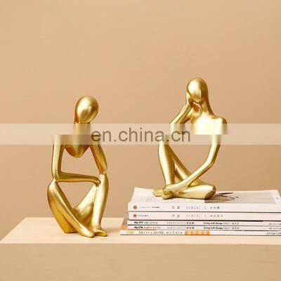 Golden do not see, do not say, resin figure decorative ornaments