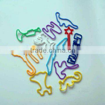 Beautiful colorful assorted shapes rubber bands