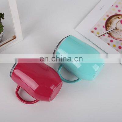 Rose Gold U-Shape 12oz Stainless Steel Coffee Cup With Handle photo-5