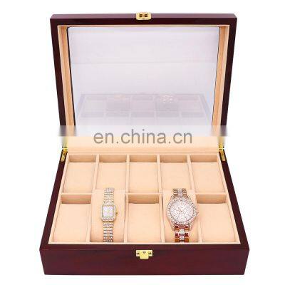 Elegant  custom logo storage cases display wooden  watch boxes gift packaging box watches