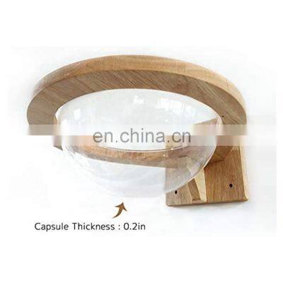 Wall-Mounted Wooden Acrylic Pet Bed Cat Space Capsule Bed photo-3