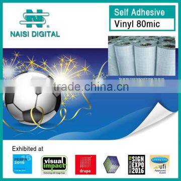 80mic cheap Glossy PVC self adhesive vinyl for digital printing