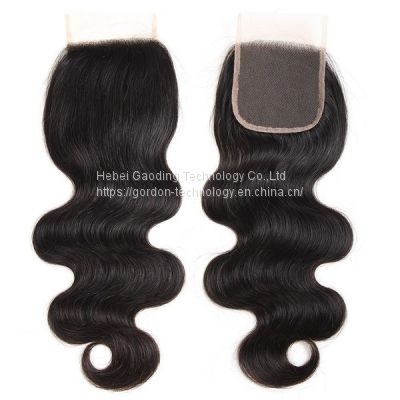 Natrual Color Body Wave 4x4 Remy Human Hair Lace Closure