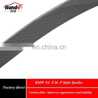 Runde Auto Accessories P Style Carbon Fiber Rear Spoiler Wing for 2014-2018 BMW X4 F26 Spoiler photo-4