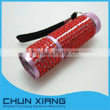 Cheapest promotion 9 led aluminum body flashlight in Ningbo