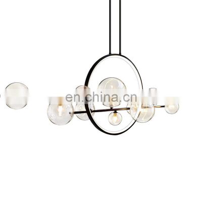 Modern LED Ceiling Pendant Lights Restaurant Glass Strip Bubble Lamp New Magic Beans Nordic Creative Bedroom Bar Chandelier