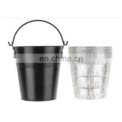 Grill Grease Bucket Liner Disposable Drip Bucket Liner Round Square Food Container Aluminum Foil Container photo-5