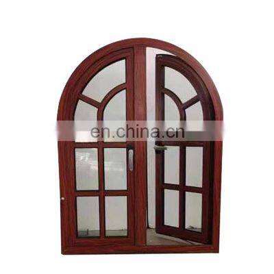 Best Price Casement  Designs Wood Grain Half Round Windows Aluminum Arched Casement Window