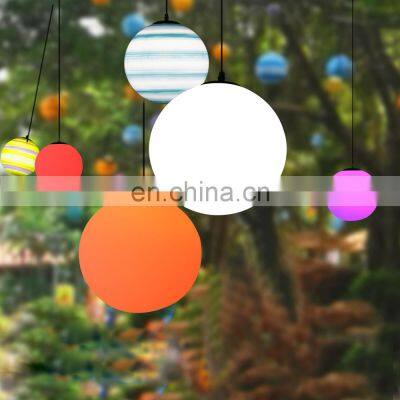 LED Solar LED Ball hanging Lantern String battery outdoor garden restaurant led hanging pendant chandelier ball globe light lamp