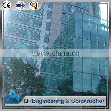 Hot dipped galvanized steel structure glass curtain wall