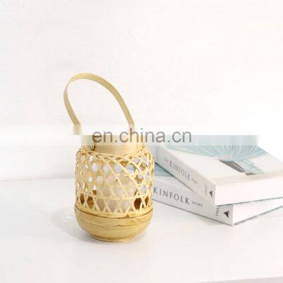 100% Nature Mini Bamboo Candle Holders Natural Lantern Versatile Candle Jar Cheap in Bulk European Style Vietnam Supplier photo-4