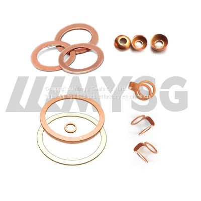 Factory wholesale aluminum and copper gaskets for engineering vehicle engine seals, galvanized gaskets, flat gaskets, meson washer gaskets