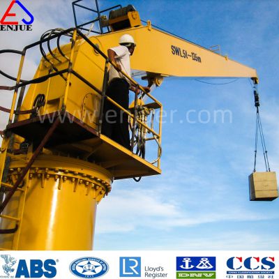 BV RS CCS ABS Certificated Hydraulic Stiff Boom Crane Pedestal Crane Provision Crane with Man Riding